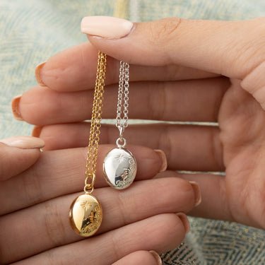 Tiny Celestial Locket Necklace | Celestial Pendant Necklaces for Women by Scream Pretty