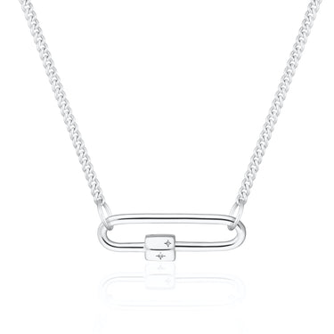 Long Link Carabiner Curb Chain Necklace | Charm Collector Necklaces | Scream Pretty