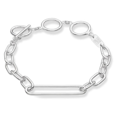 Oval Chain Bracelet with T-Bar Clasp | Chunky Chain Bracelet | Scream Pretty