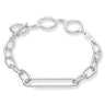 Oval Chain Bracelet with T-Bar Clasp Silver Plated Bracelet by Scream Pretty