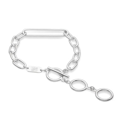 Oval Chain Bracelet with T-Bar Clasp  Bracelet by Scream Pretty