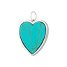 Turquoise Heart Charm Silver Charm by Scream Pretty