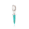 Turquoise Spike Single Huggie Earring Sterling Silver Single Earring by Scream Pretty
