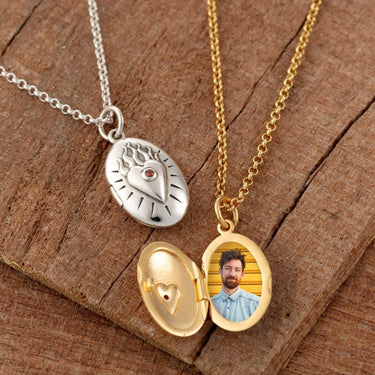 Flaming Heart Locket Necklace | Love Pendant Necklaces for Women by Scream Pretty