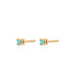 Teeny Tiny Stud Earrings Gold with Turquoise Stones earrings by Scream Pretty
