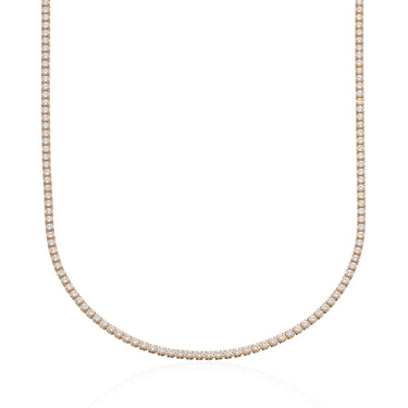Slim Classic Tennis Chain Necklace |Tennis Necklace for Women in Silver & Gold | Scream Pretty