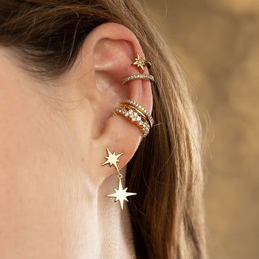 Stardust Ear Cuff | Silver & Gold Ear Wrap Earring for Non-Pierced Ears | Scream Pretty