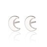 Crescent Moon Stud Earrings Sterling Silver earrings by Scream Pretty