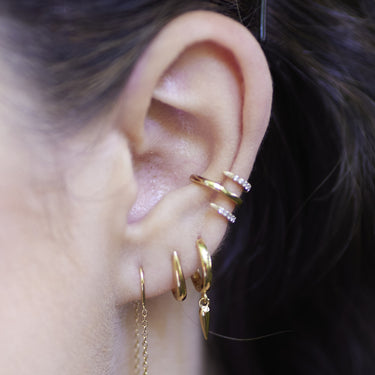 Triple Claw Ear Cuff With Clear Stones | Silver & Gold Ear Wrap Earring for Non-Pierced Ears | Scream Pretty