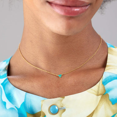 Turquoise Trinity Necklace for Women | Silver & Gold Turquoise Jewellery | Scream Pretty