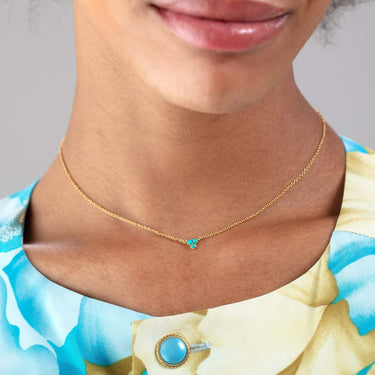 Turquoise Trinity Necklace with Slider Clasp  Necklace by Scream Pretty