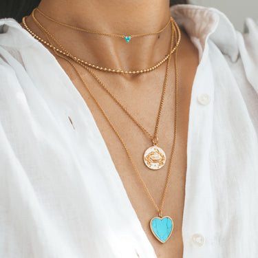 Turquoise Trinity Necklace for Women | Silver & Gold Turquoise Jewellery | Scream Pretty