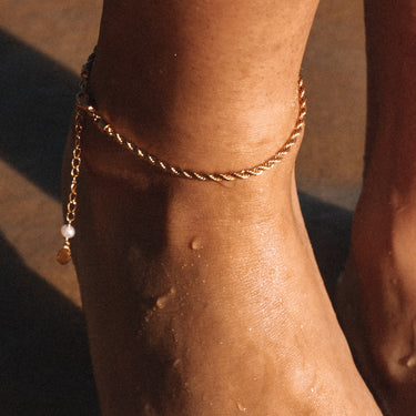 Twisted Chain Anklet with Pearl | Ankle Chain & Bracelets | Scream Pretty