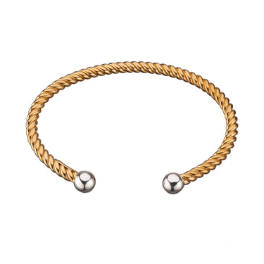 TWIST bracelet. Gold band bracelet, open and adjustable. - un chic fou