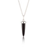 Black Spike Necklace with Slider Clasp Silver Necklace by Scream Pretty