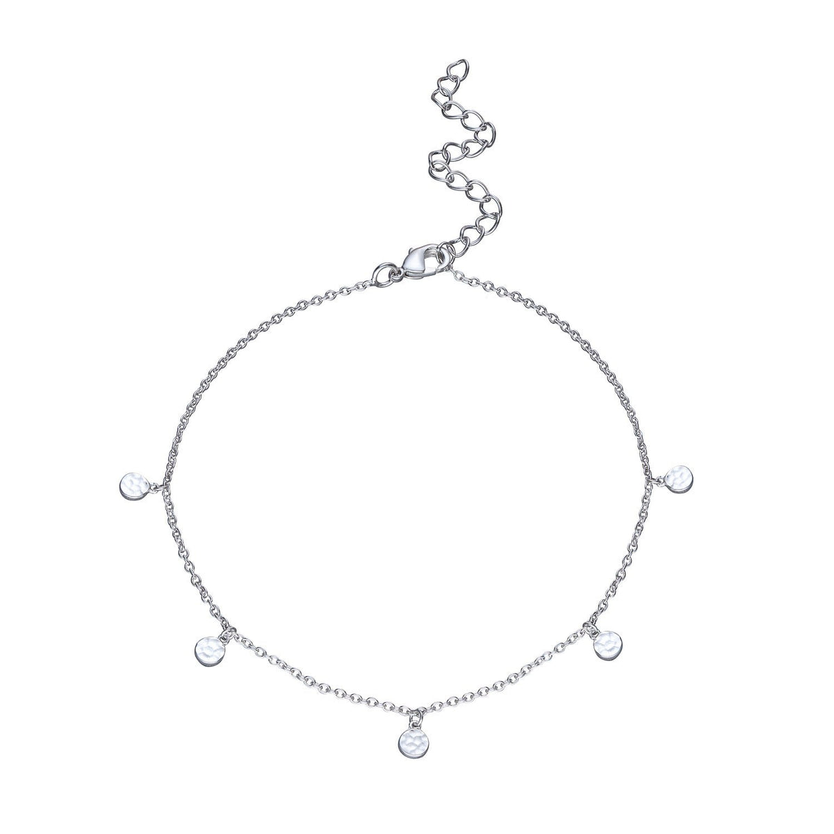 Anklet Hammered Discs