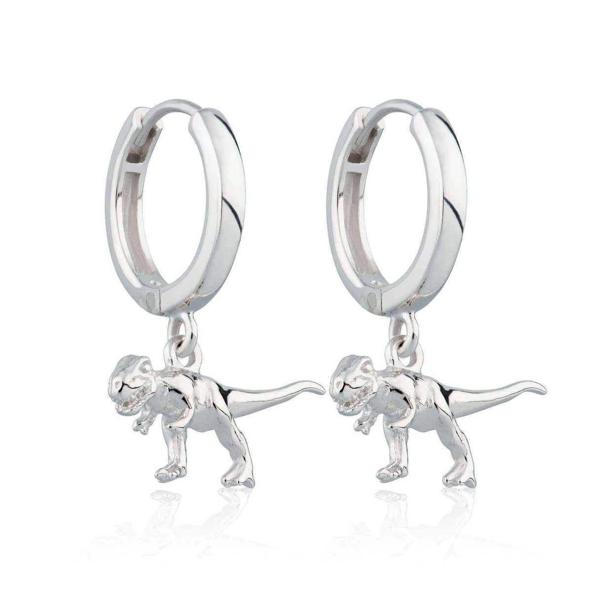 T Rex Dinosaur Hoop Earrings
