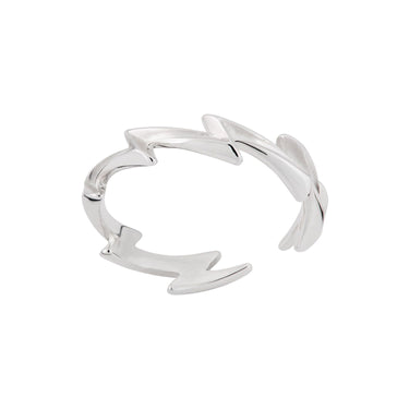 Silver Lightning Bolt Stacking Ring  Ring by Scream Pretty