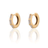 Baguette cut Gold Huggie Hoop Earrings 