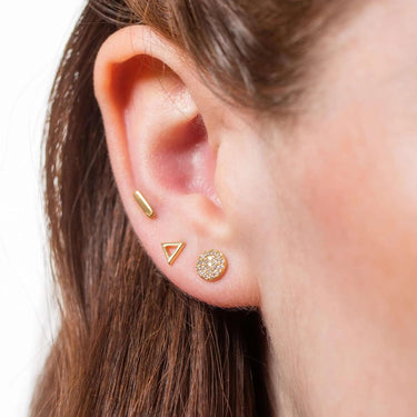 Dot Dash Set of 3 Single Stud Earrings | Ear Stacking Set | Scream Pretty