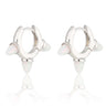 Opal Triple Bullet Huggie Earrings Sterling Silver earrings by Scream Pretty