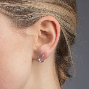 Sparkle Huggie and Tiny Stud Set of Earrings | Ear Stacking Set | Scream Pretty