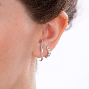 Opal Huggie Earrings | Small Hoop Earrings for women by Scream Pretty 