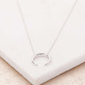 Horn Necklace with Slider Clasp Silver Necklace by Scream Pretty
