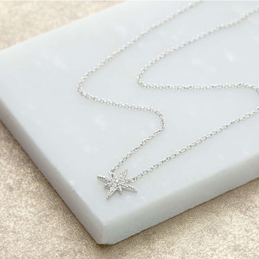 Starburst Necklace with Slider Clasp Silver Necklace by Scream Pretty