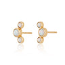 Opal Cluster Stud Earrings Gold Plated Earrings by Scream Pretty