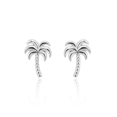 Palm Tree Stud Earrings Sterling Silver Earrings by Scream Pretty