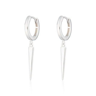 Sparkling Spike Charm Hoop Earrings | Drop Hoop Earrings | Scream Pretty