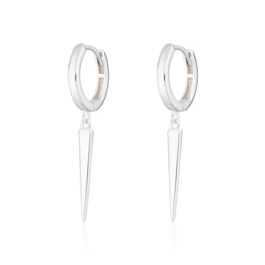 Sparkling Spike Charm Hoop Earrings | Drop Hoop Earrings | Scream Pretty