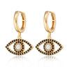 Opal Eye Hoop Earrings Gold Plated Earrings by Scream Pretty
